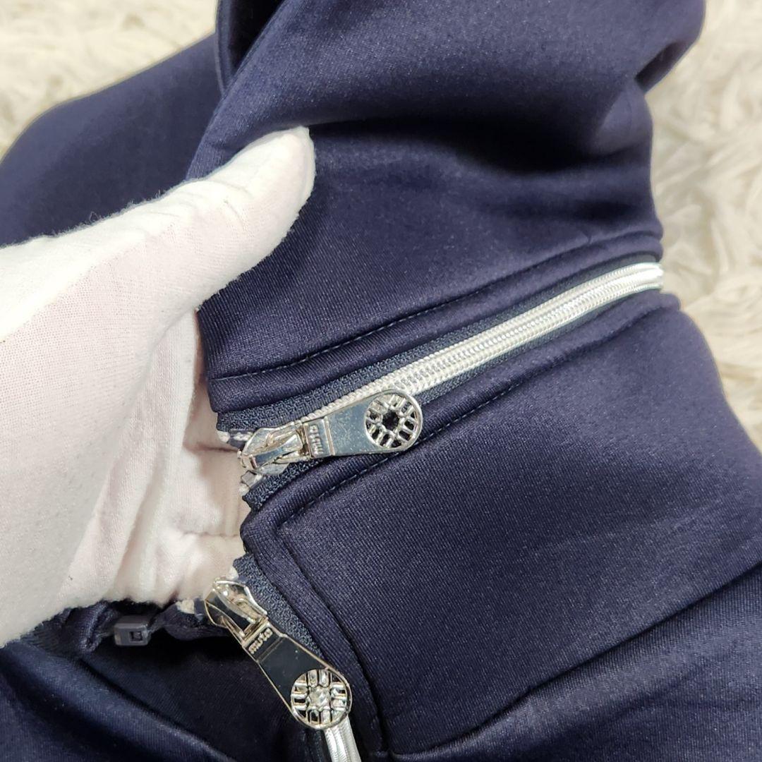 muta MARINE ボンディングベスト パーカー　ロゴ 2wayダブルジップ