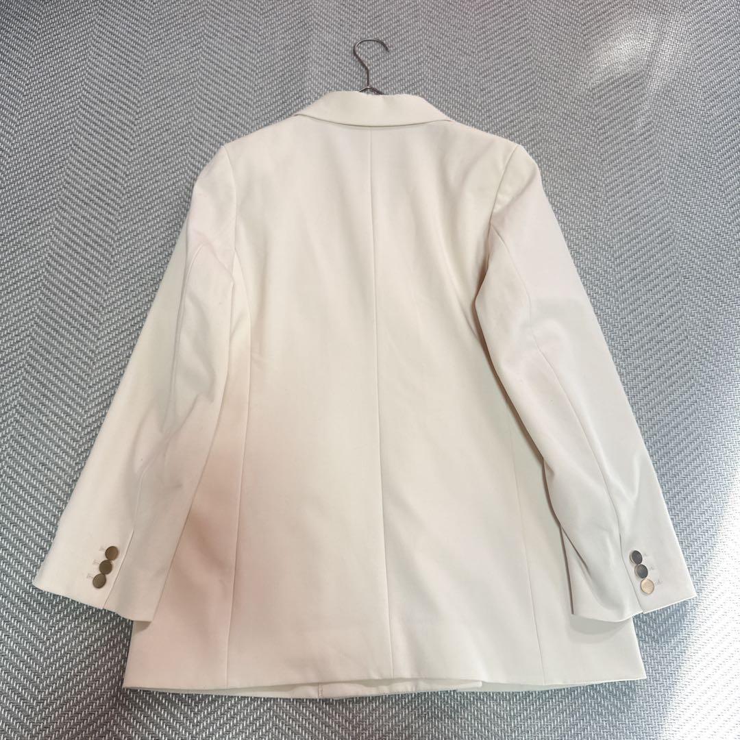 極美品 2025 ミラオーウェン 金釦ダブルブレストロングブレザー アイボリー