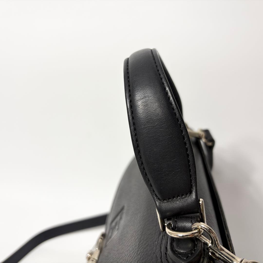 バーバリー　トップハンドル ブラック　ショルダーバッグ　vintage bag.