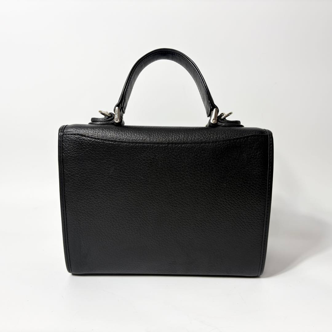 バーバリー　トップハンドル ブラック　ショルダーバッグ　vintage bag.