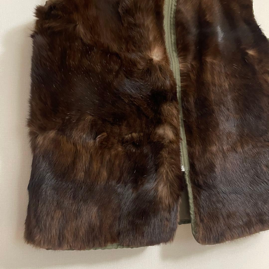 ドイツ軍　ラビットファー ライナー ベスト ミリタリー 古着 ビンテージ　ユーロ