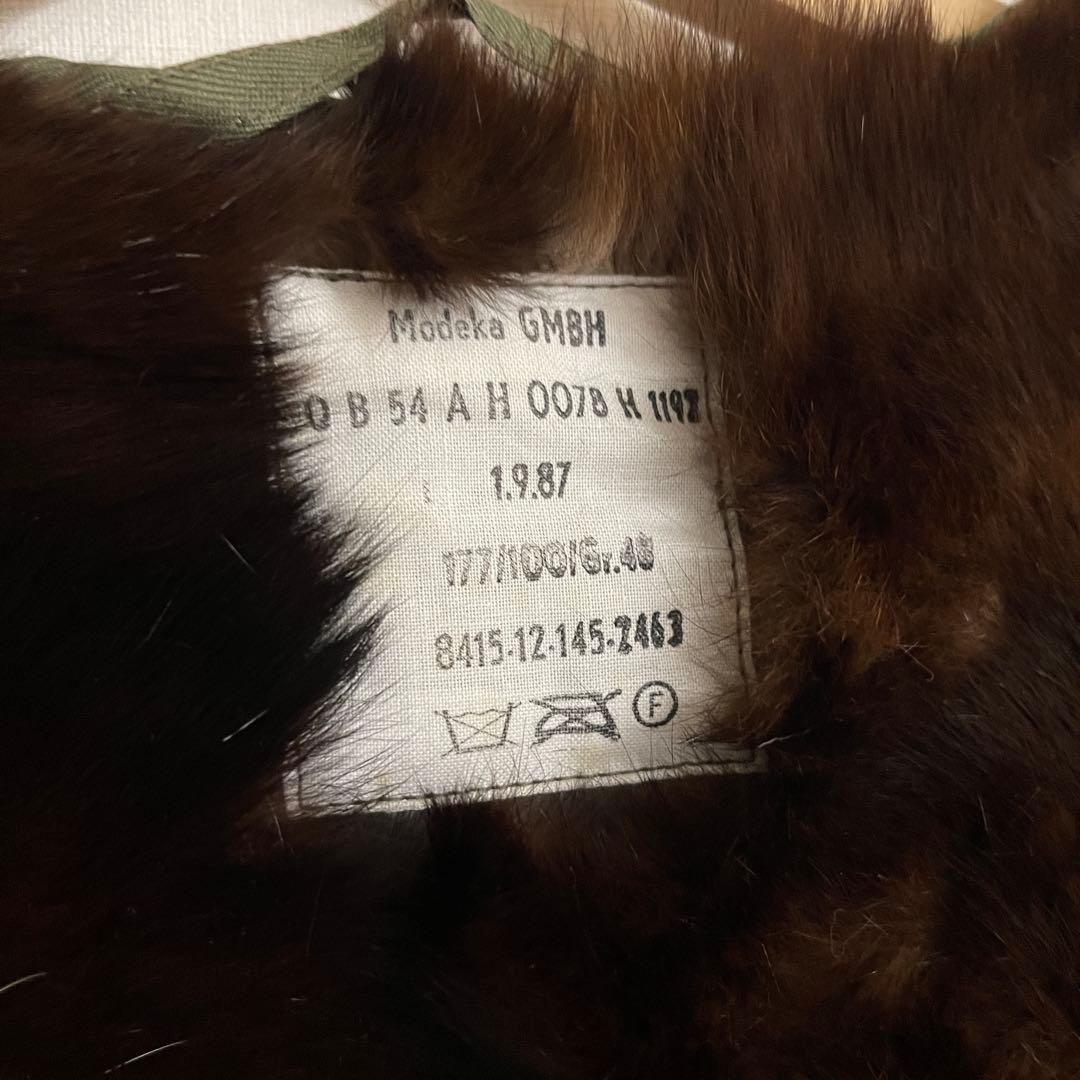 ドイツ軍　ラビットファー ライナー ベスト ミリタリー 古着 ビンテージ　ユーロ