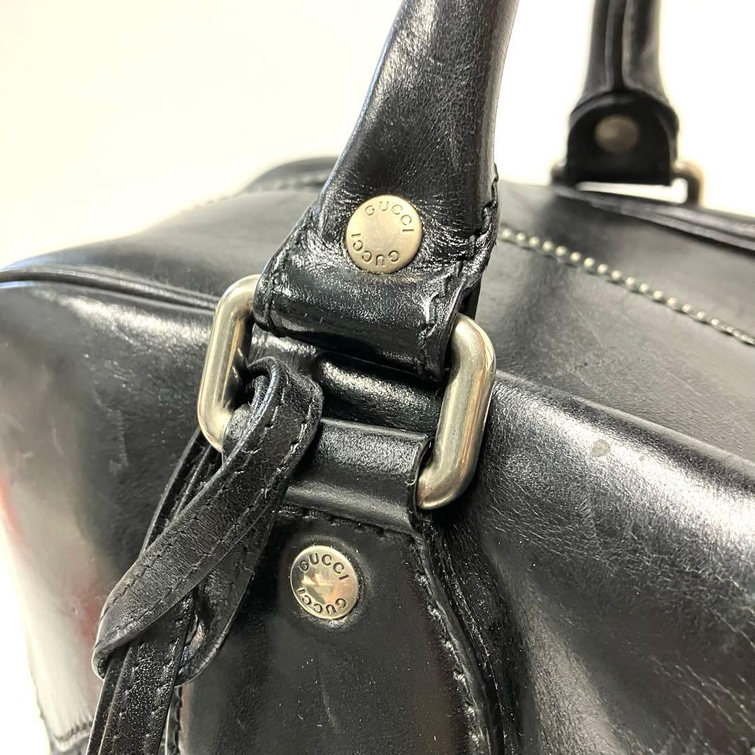 大人気☆GUCCI☆グッチ☆ボストンバッグ☆ディアマンテ☆キャンバス☆レザー☆黒