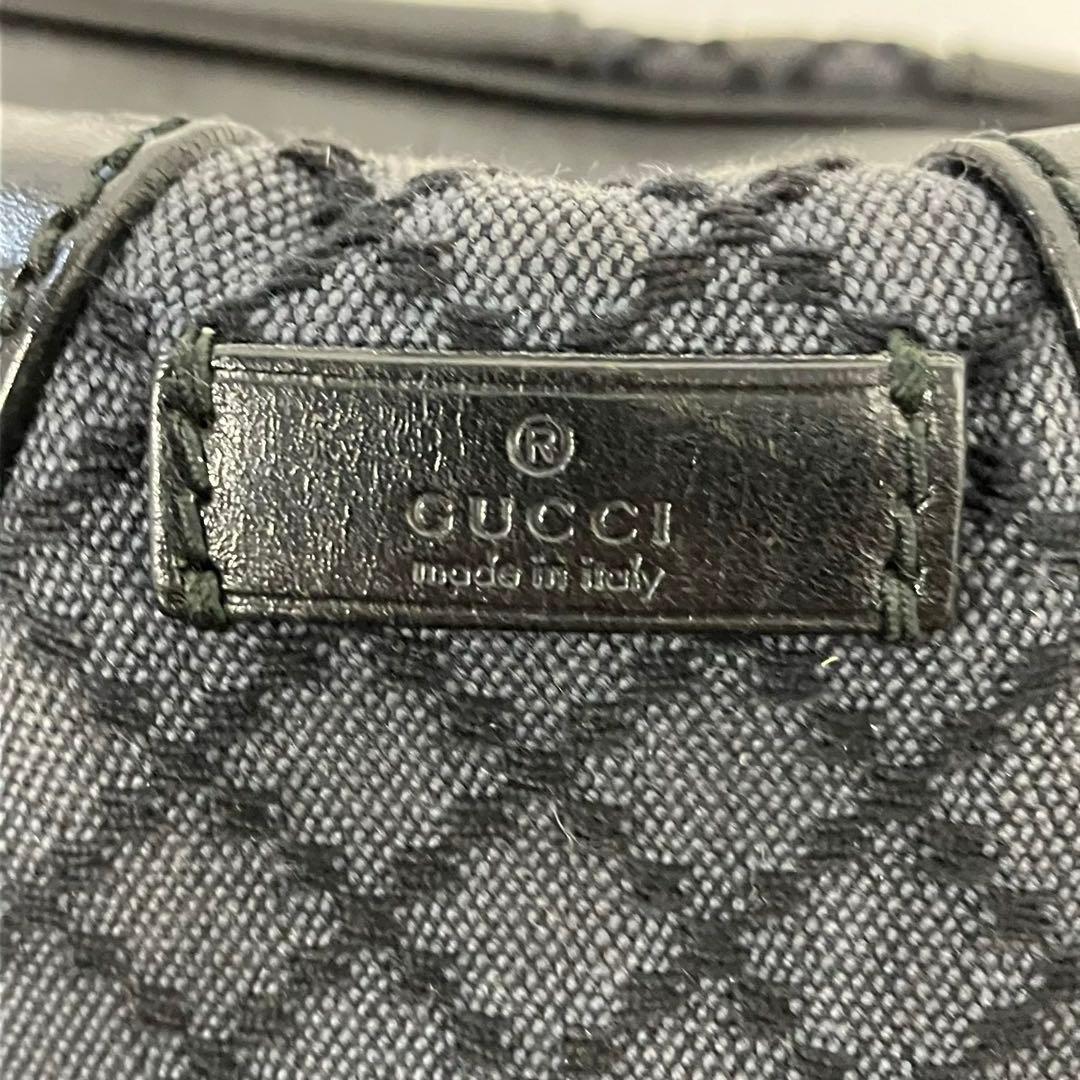 大人気☆GUCCI☆グッチ☆ボストンバッグ☆ディアマンテ☆キャンバス☆レザー☆黒