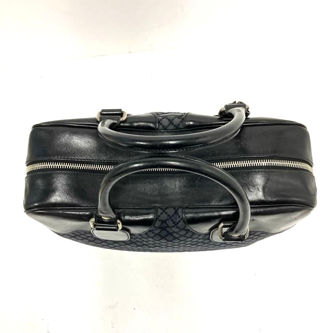 大人気☆GUCCI☆グッチ☆ボストンバッグ☆ディアマンテ☆キャンバス☆レザー☆黒