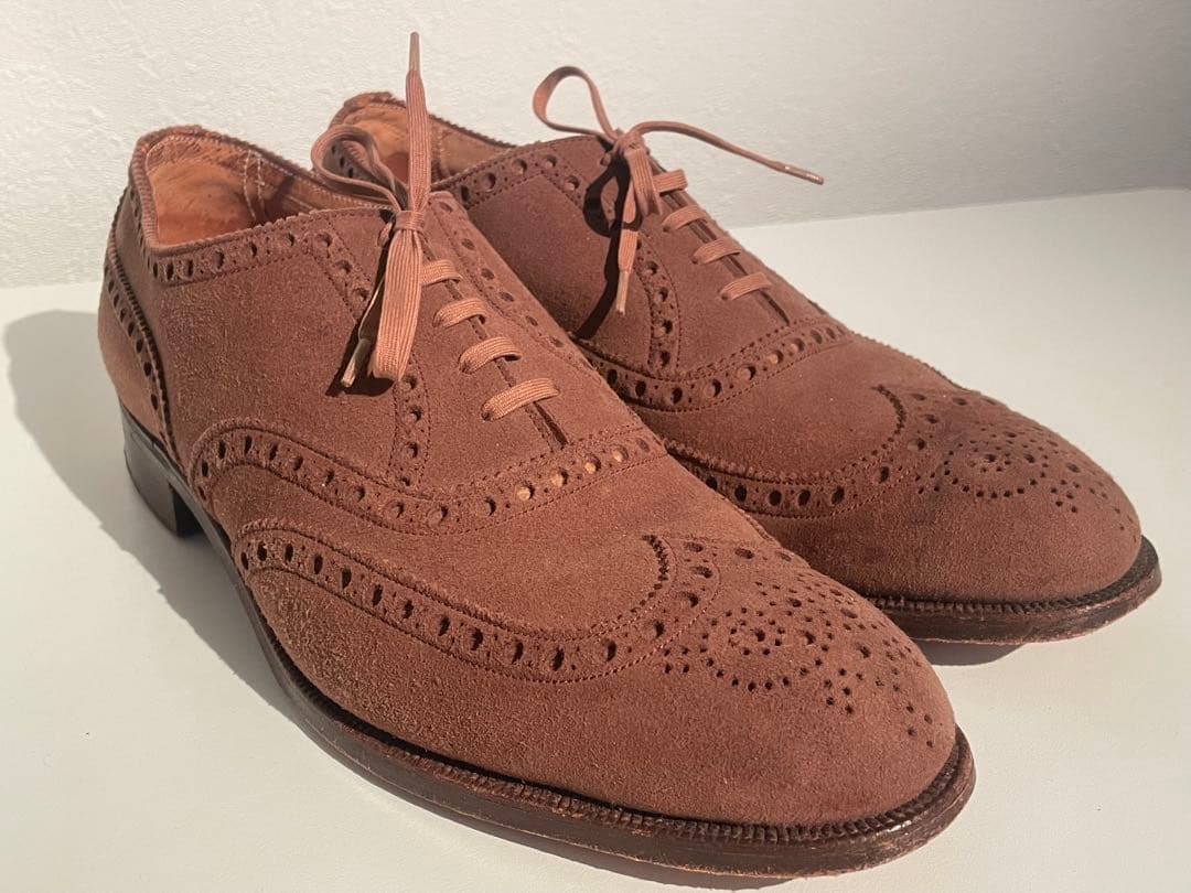 60年代 旧工場 エドワードグリーン 内羽根 フルブローグ8D ジョンロブ