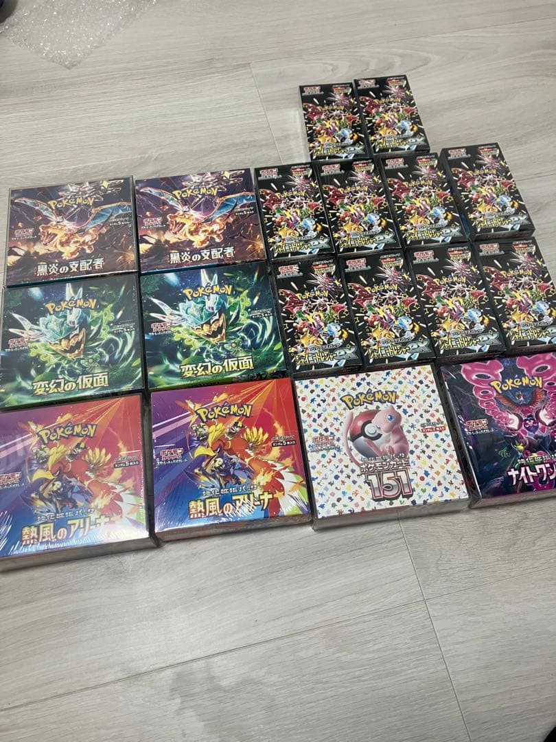 ポケモンカード　未開封BOXシュリンク付き18箱　大量セット　151など