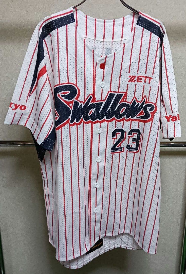 【ZETT製/極美品】ヤクルトスワローズ 山田哲人 ユニフォーム フリーサイズ