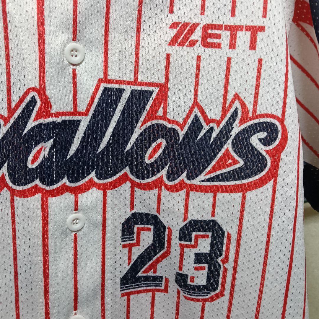 【ZETT製/極美品】ヤクルトスワローズ 山田哲人 ユニフォーム フリーサイズ