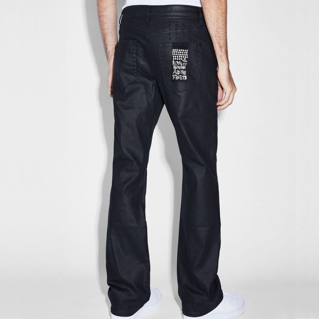 KSUBI BRONKO WAX コーティングフレアデニム