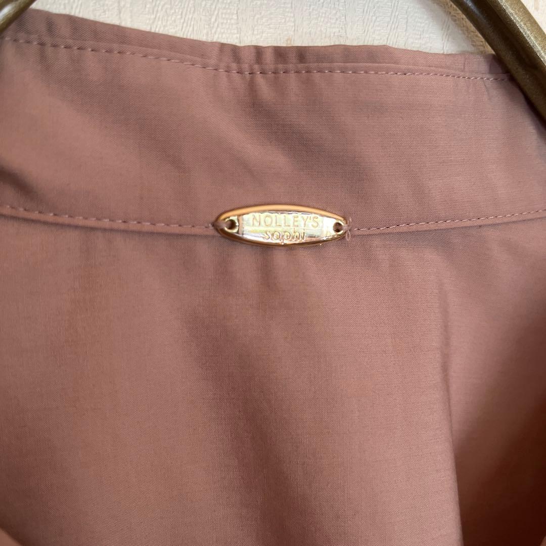 美品　Nolley’s sophi タイプライター2WAYシャツ　ベージュ