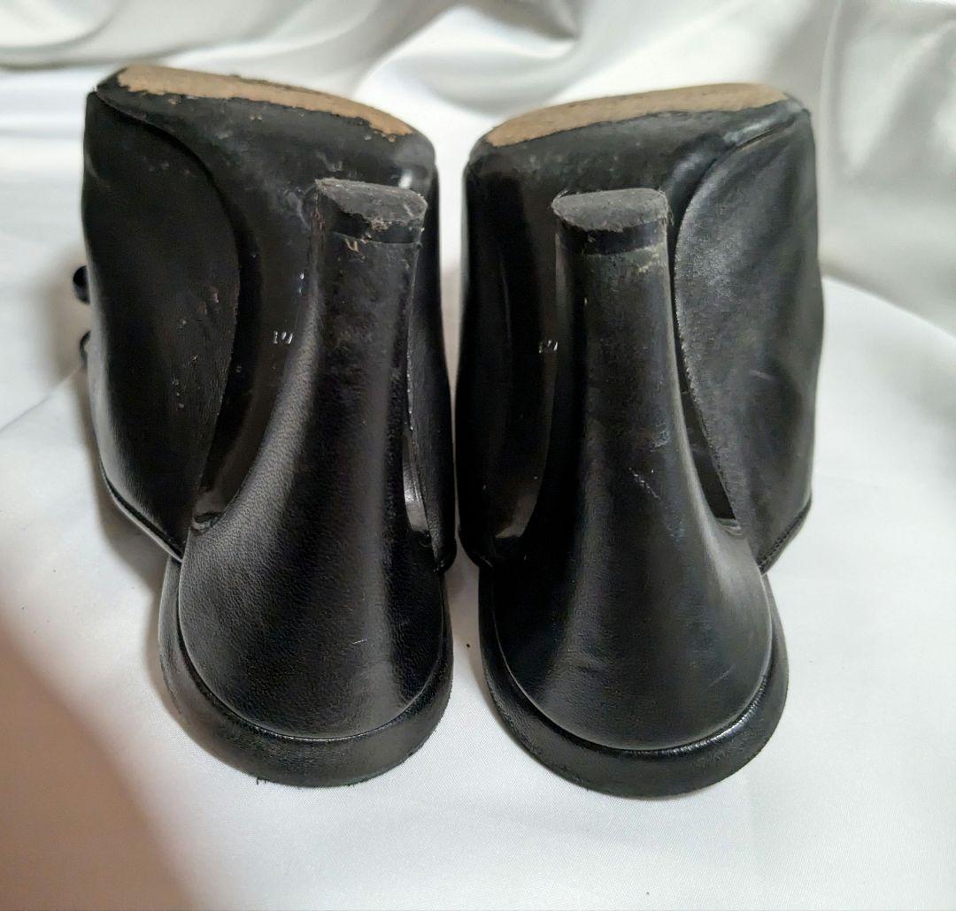 再)お値下げしました)CHANEL ブラックレザー ミュール