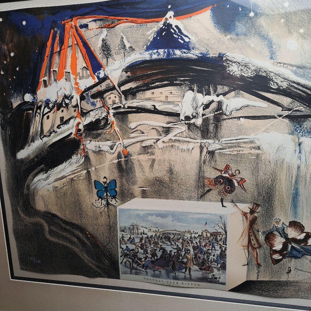 サルバドール ダリ リトグラフ 冬のセントラルパーク