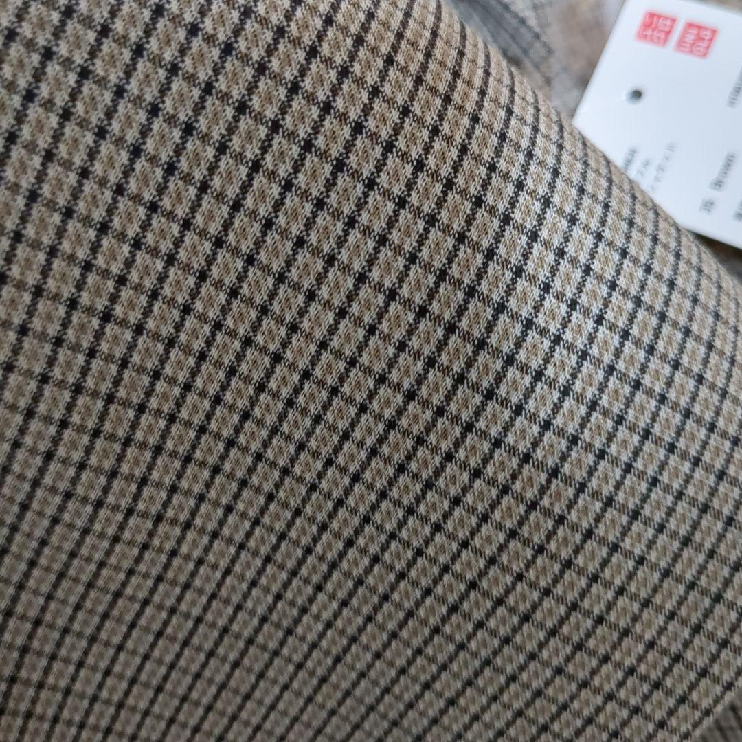 【新品】オンライン完売品　 ユニクロ　ダブルジャケット M BROWN チェック