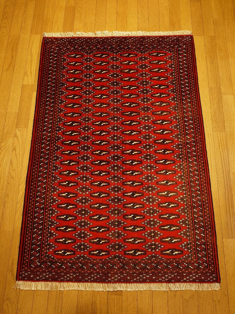 【ピジョンさま専用】ペルシャ絨毯　トルクメン　トライバルラグ　イラン手織り(9)