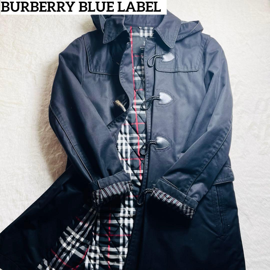 未使用級BURBERRY BLUE LABELダッフルコート 　ブラックおしゃれ