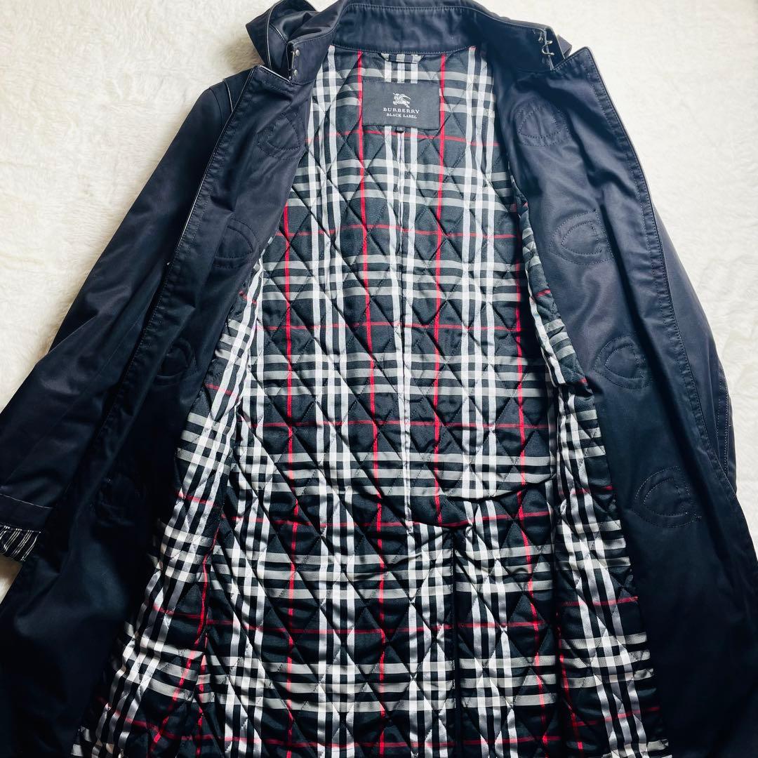 未使用級BURBERRY BLUE LABELダッフルコート 　ブラックおしゃれ