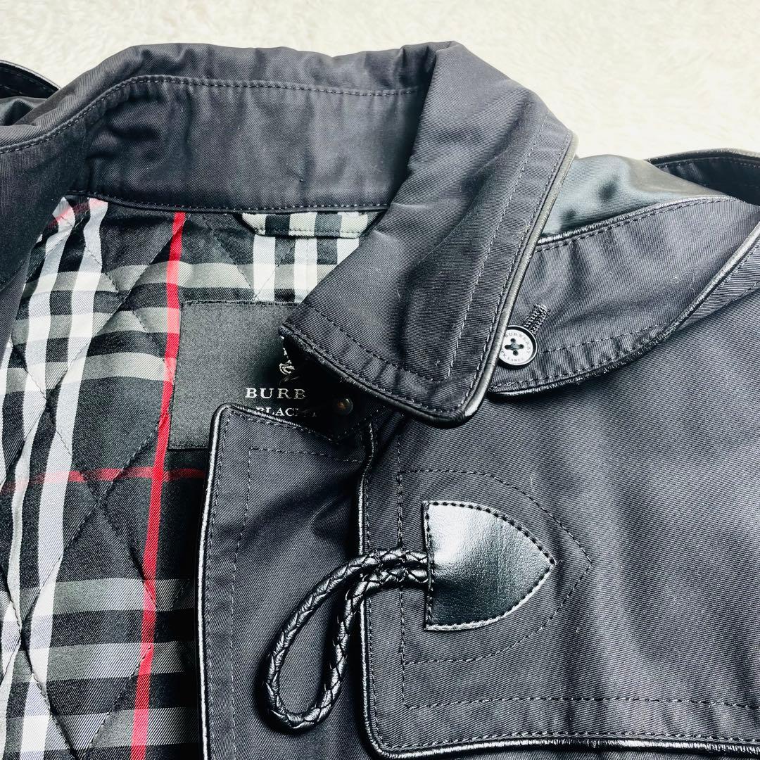 未使用級BURBERRY BLUE LABELダッフルコート 　ブラックおしゃれ