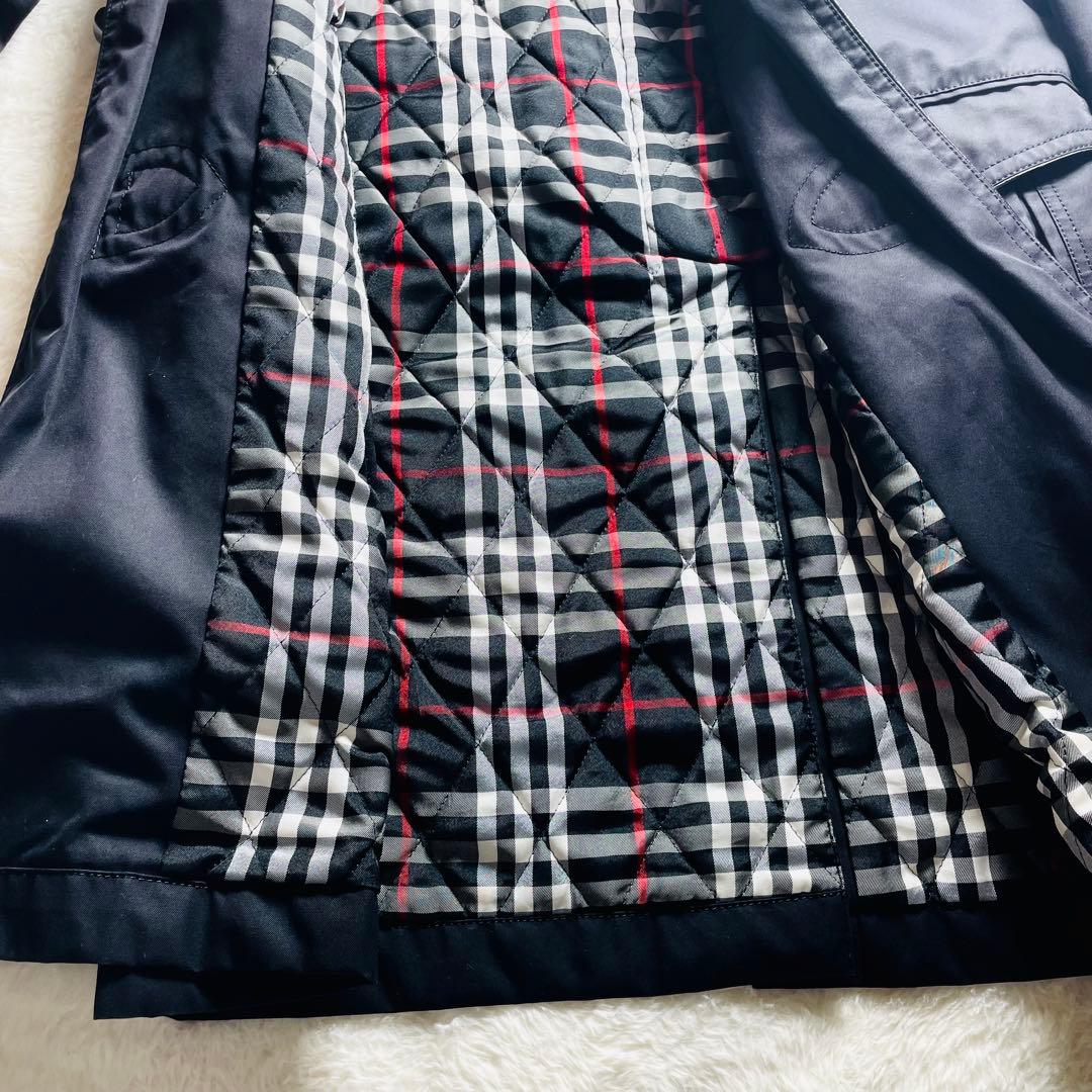 未使用級BURBERRY BLUE LABELダッフルコート 　ブラックおしゃれ
