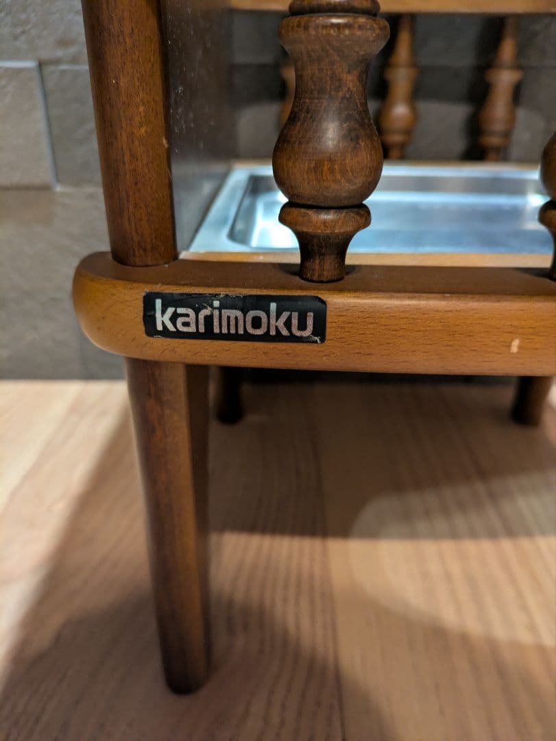 【karimoku 】カリモク 木製アンティーク調 傘立て スピンドルデザイン