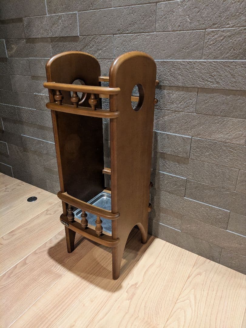 【karimoku 】カリモク 木製アンティーク調 傘立て スピンドルデザイン