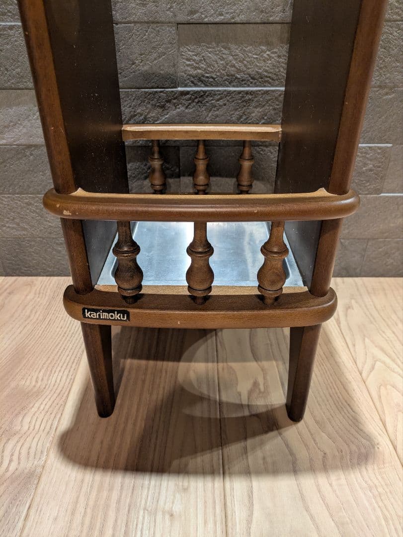 【karimoku 】カリモク 木製アンティーク調 傘立て スピンドルデザイン