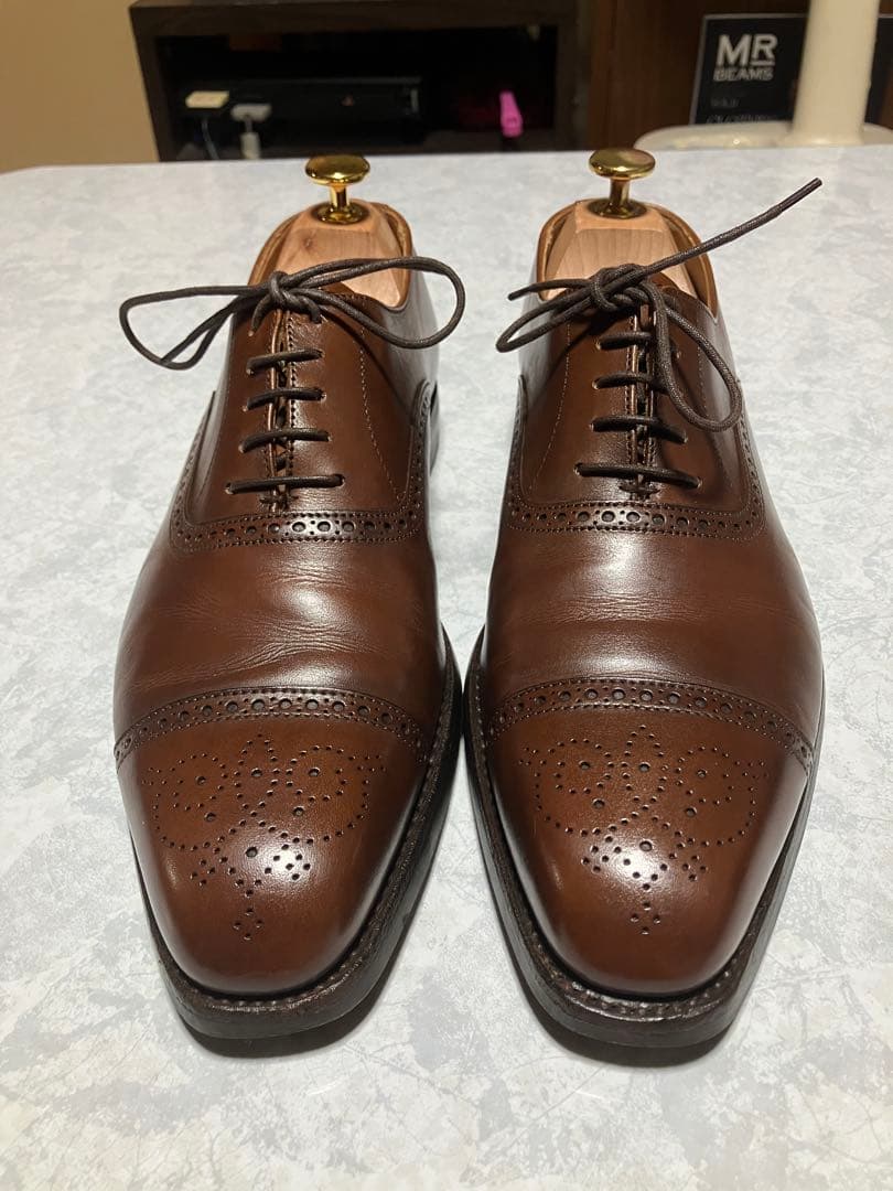 Crockett&Jones MALTON セミブローグ 内羽根 茶 UK6