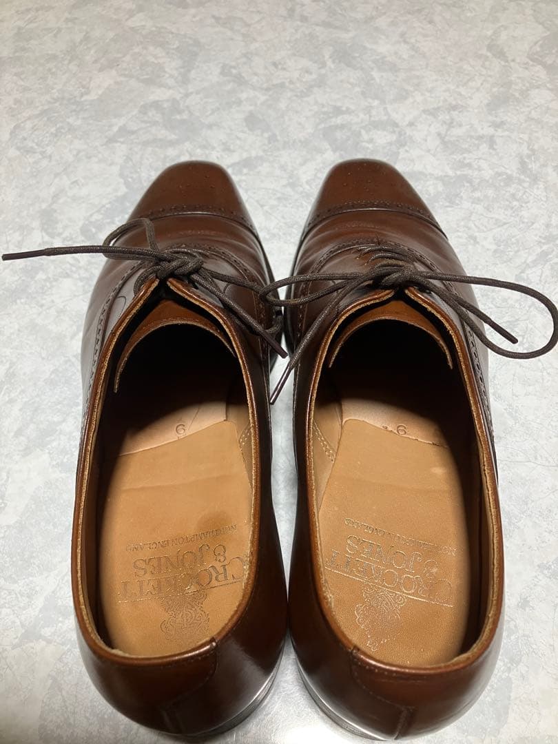 Crockett&Jones MALTON セミブローグ 内羽根 茶 UK6