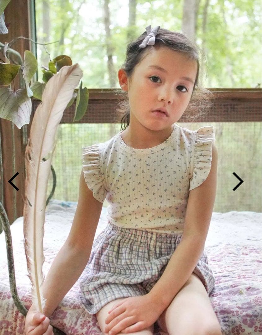 新品 SOOR PLOOM Frill Tee Blueberry 4y