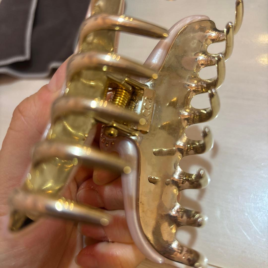 acca ピンク　ゴールド装飾 クレップクリップ　L