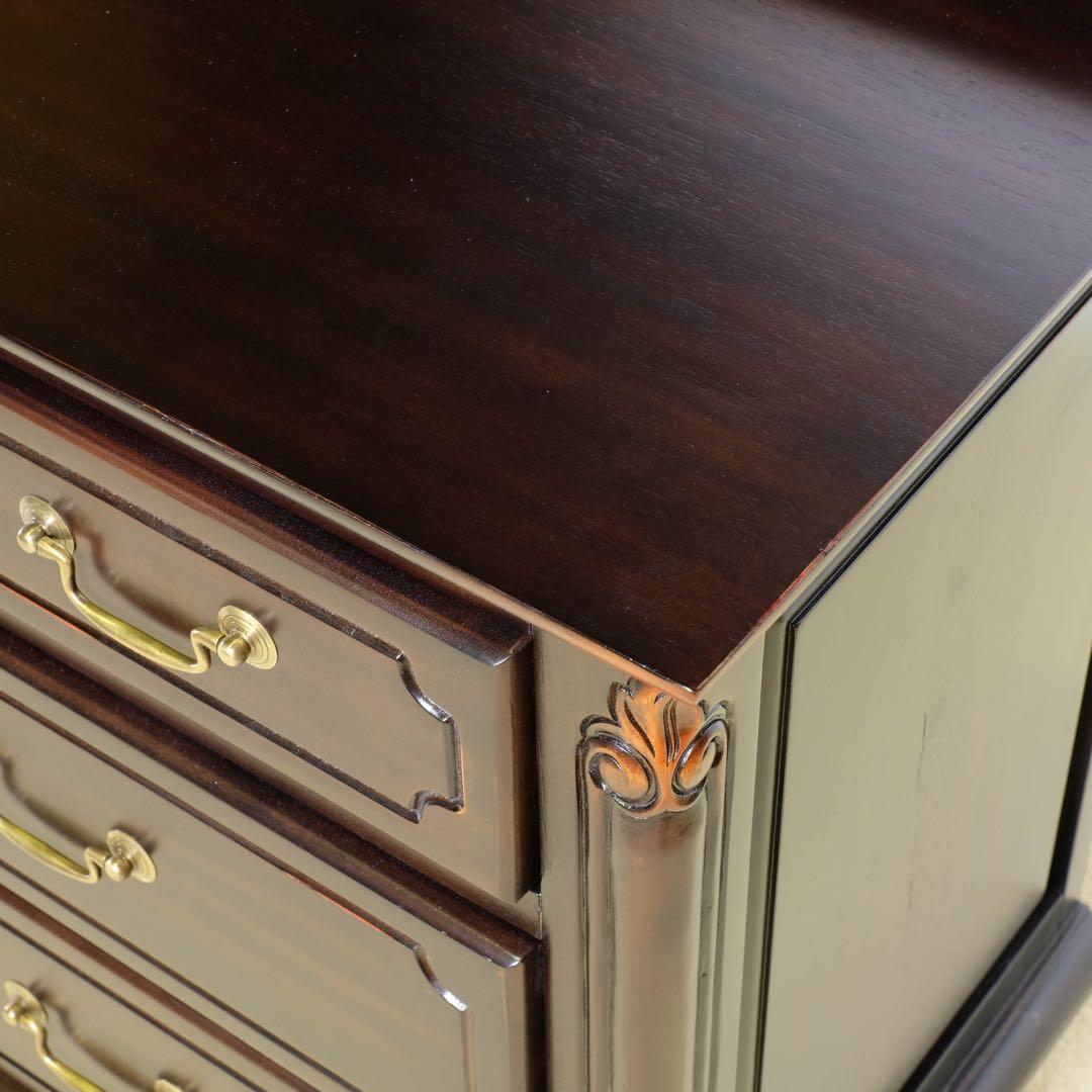 G 新品 チェスト 110cm アンティーク タンス リビング収納 衣類収納