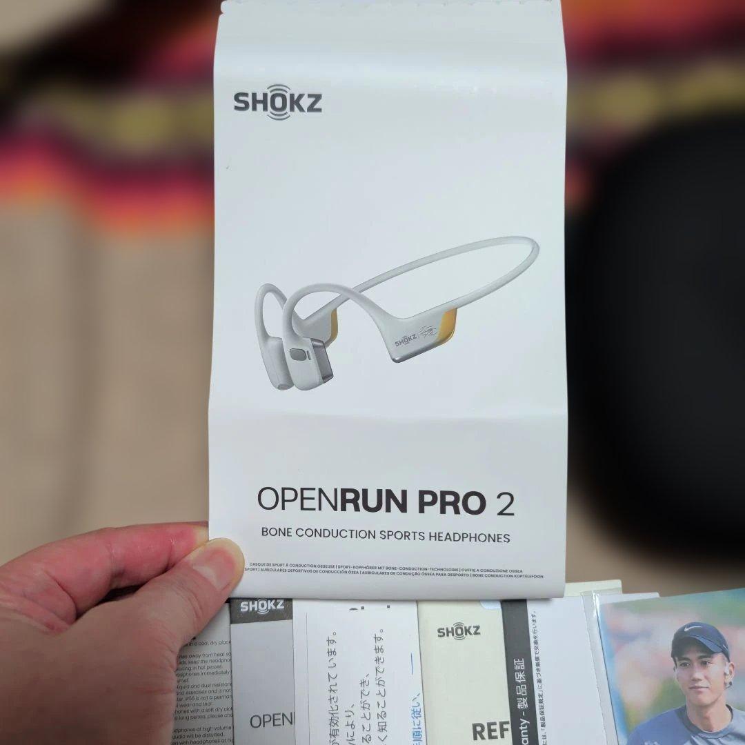 SHOKZ 骨伝導イヤホン ホワイト 収納ケース付き