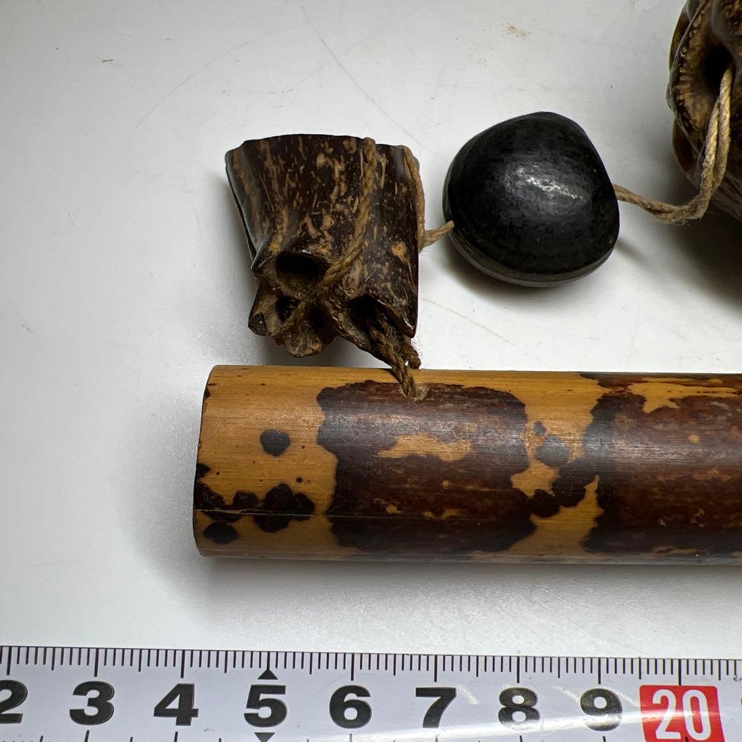 専用　江戸時代　斑竹タバコ入　115g 東Y7-1202⑧タサオ