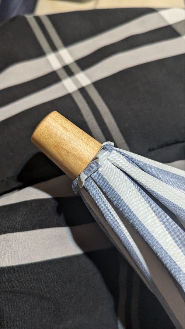 【木ストレート手元】サンバリア100折りたたみ日傘