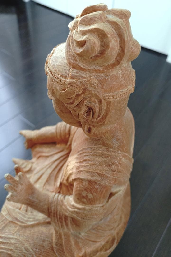 一刀彫　木像　 仏像 如意輪観音　菩薩半跏像　約50cm