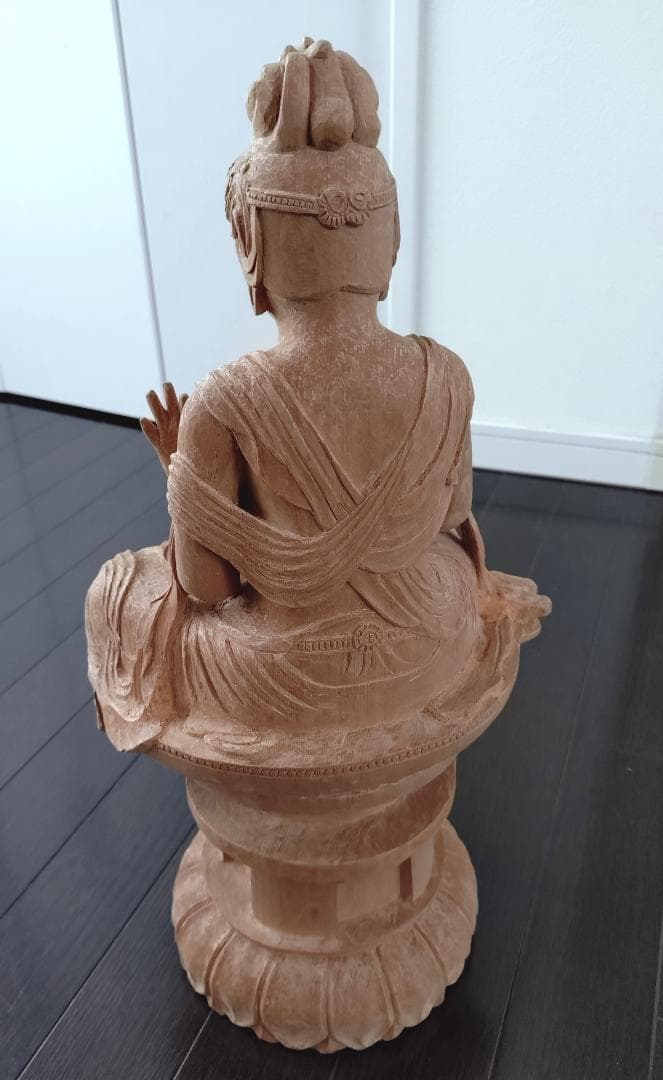 一刀彫　木像　 仏像 如意輪観音　菩薩半跏像　約50cm