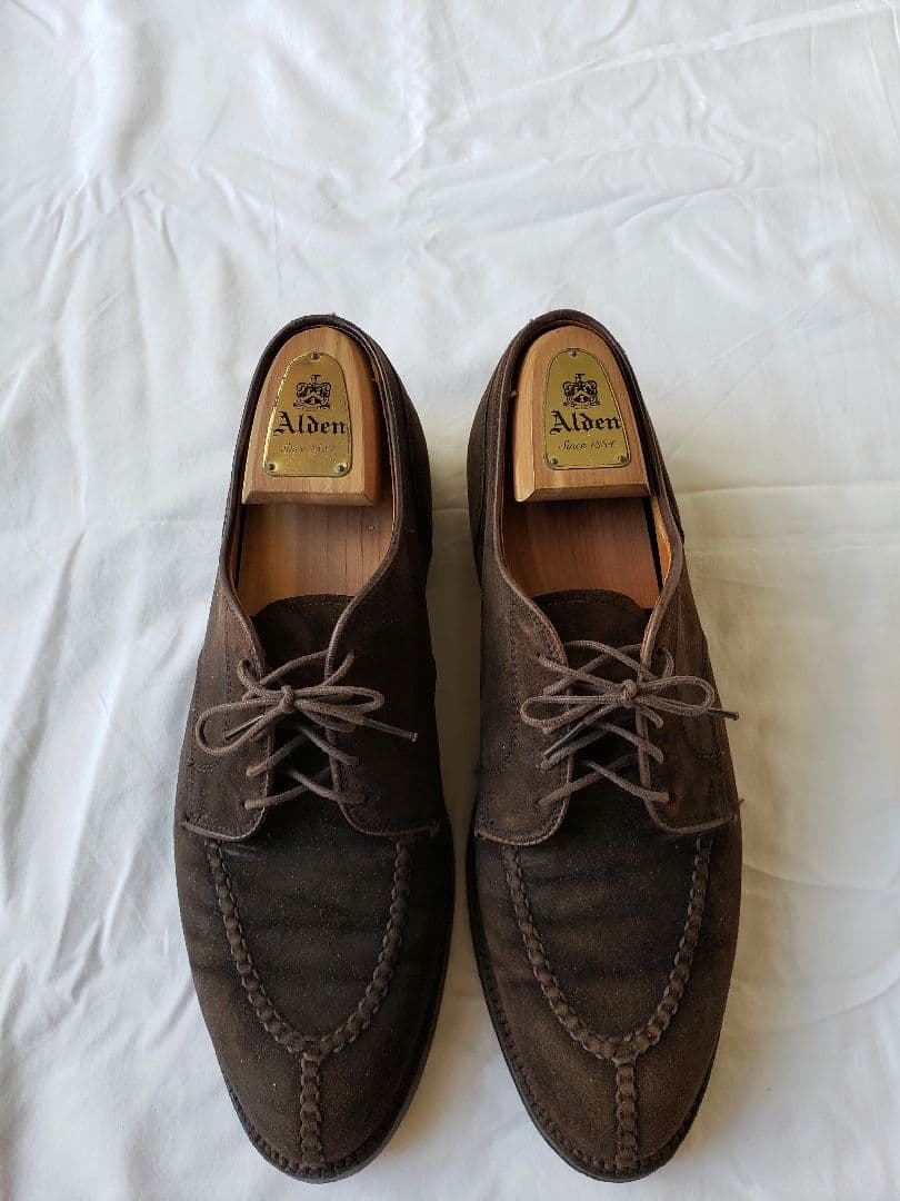 モカ縫い オイル スエード Uチップ オールデン アメリカ製 革靴 ALDEN