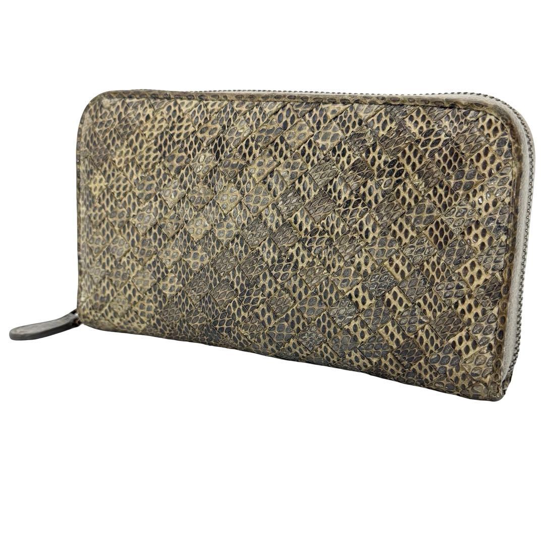 BOTTEGA VENETA ボッテガ パイソン ラウンドファスナー 長財布