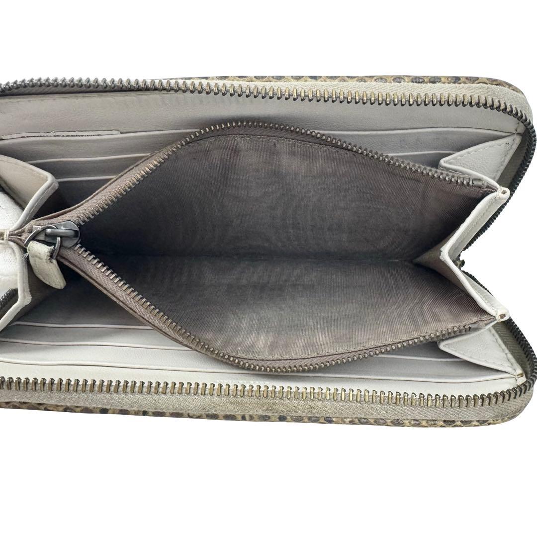 BOTTEGA VENETA ボッテガ パイソン ラウンドファスナー 長財布
