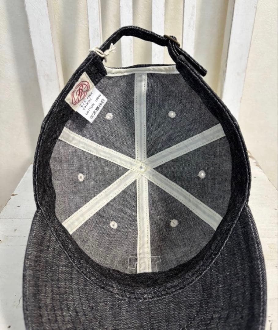 新品 FULLCOUNT ベースボールキャップ ブラック デニム アメカジ 黒