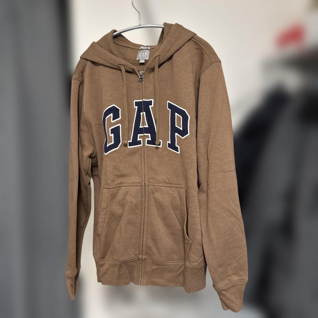 GAP ジップパーカー ブラウン