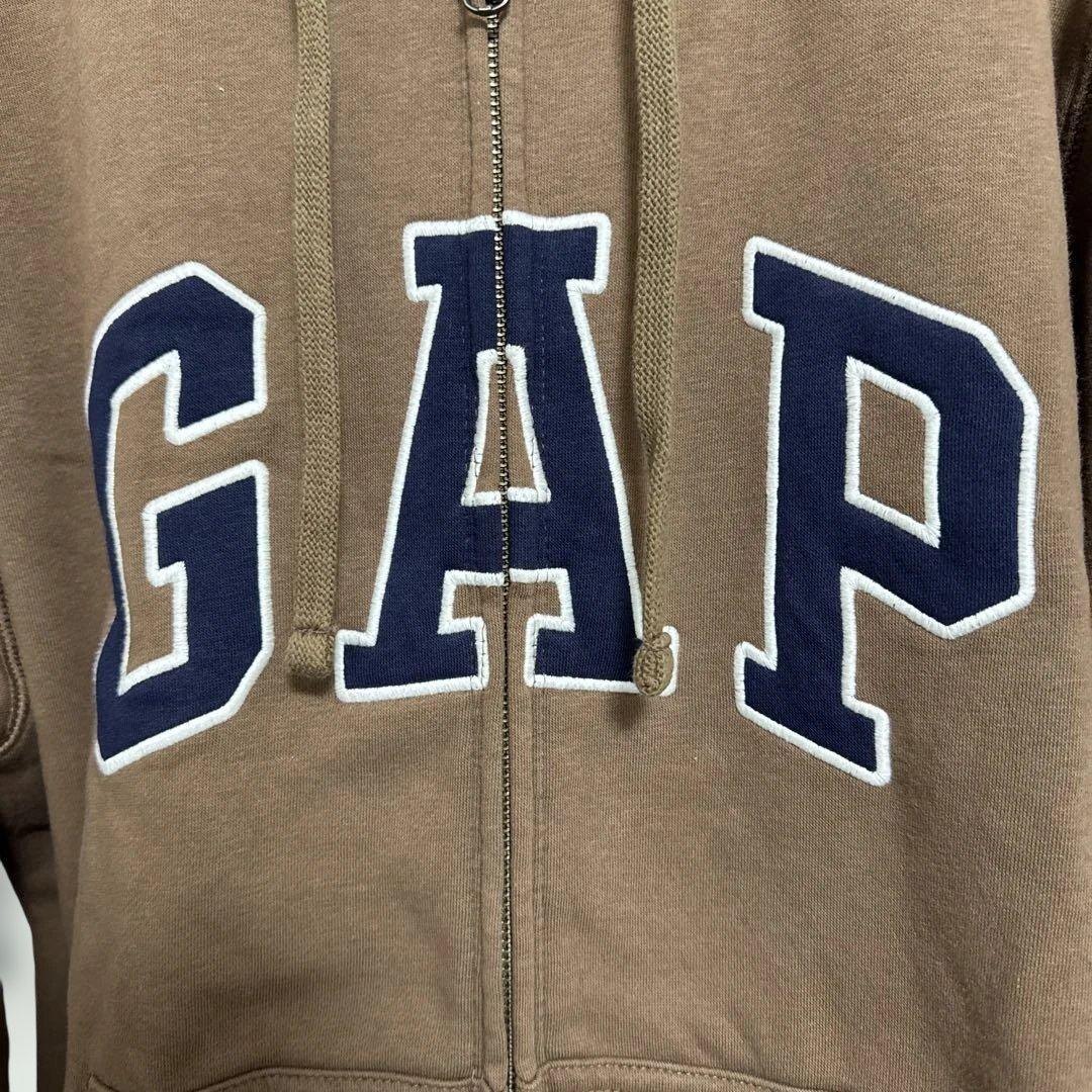 GAP ジップパーカー ブラウン
