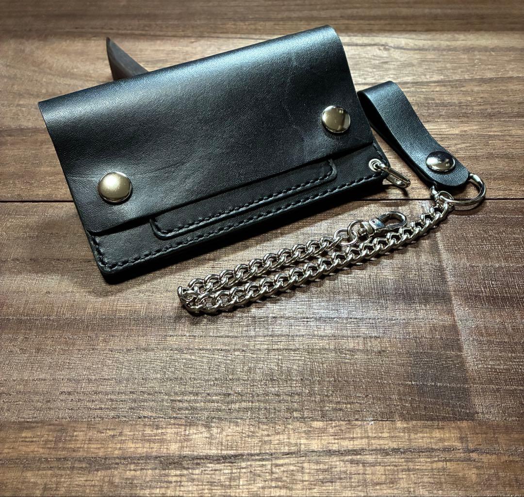 本革牛革ミドルトラッカーウォレット