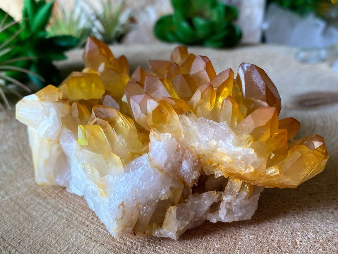 ソラリスクォーツ　クラスター　ゴールデンヒーラー　天然石　水晶