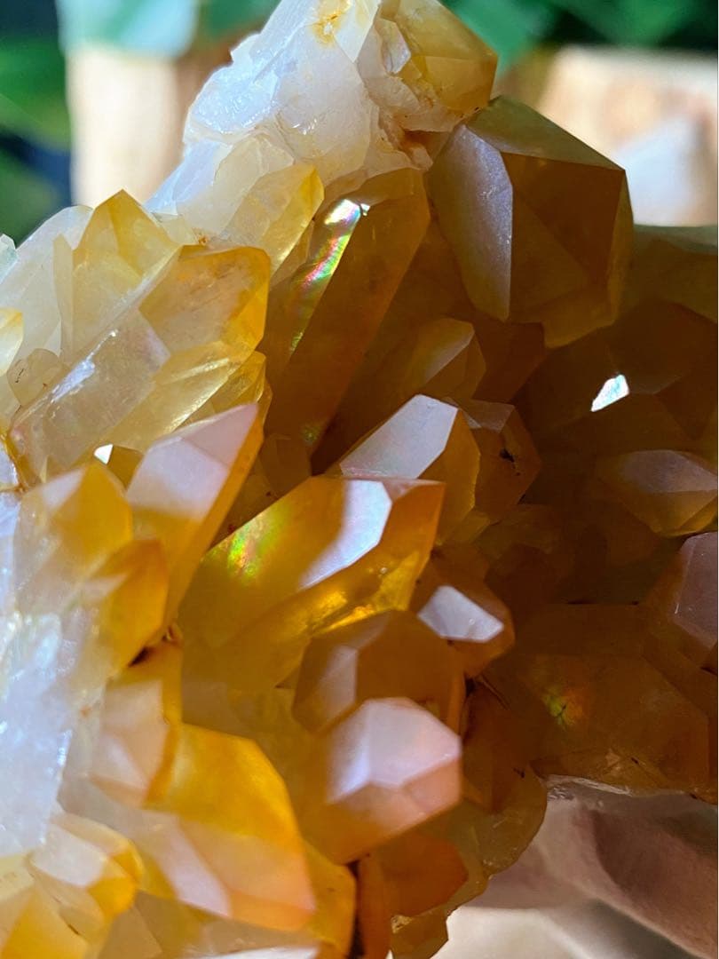 ソラリスクォーツ　クラスター　ゴールデンヒーラー　天然石　水晶