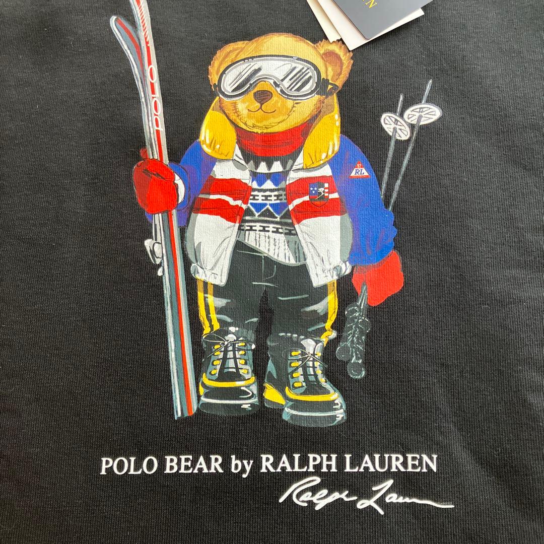 新品 ラルフローレン ポロベア キッズ トレーナー 裏起毛 Xl 170 黒