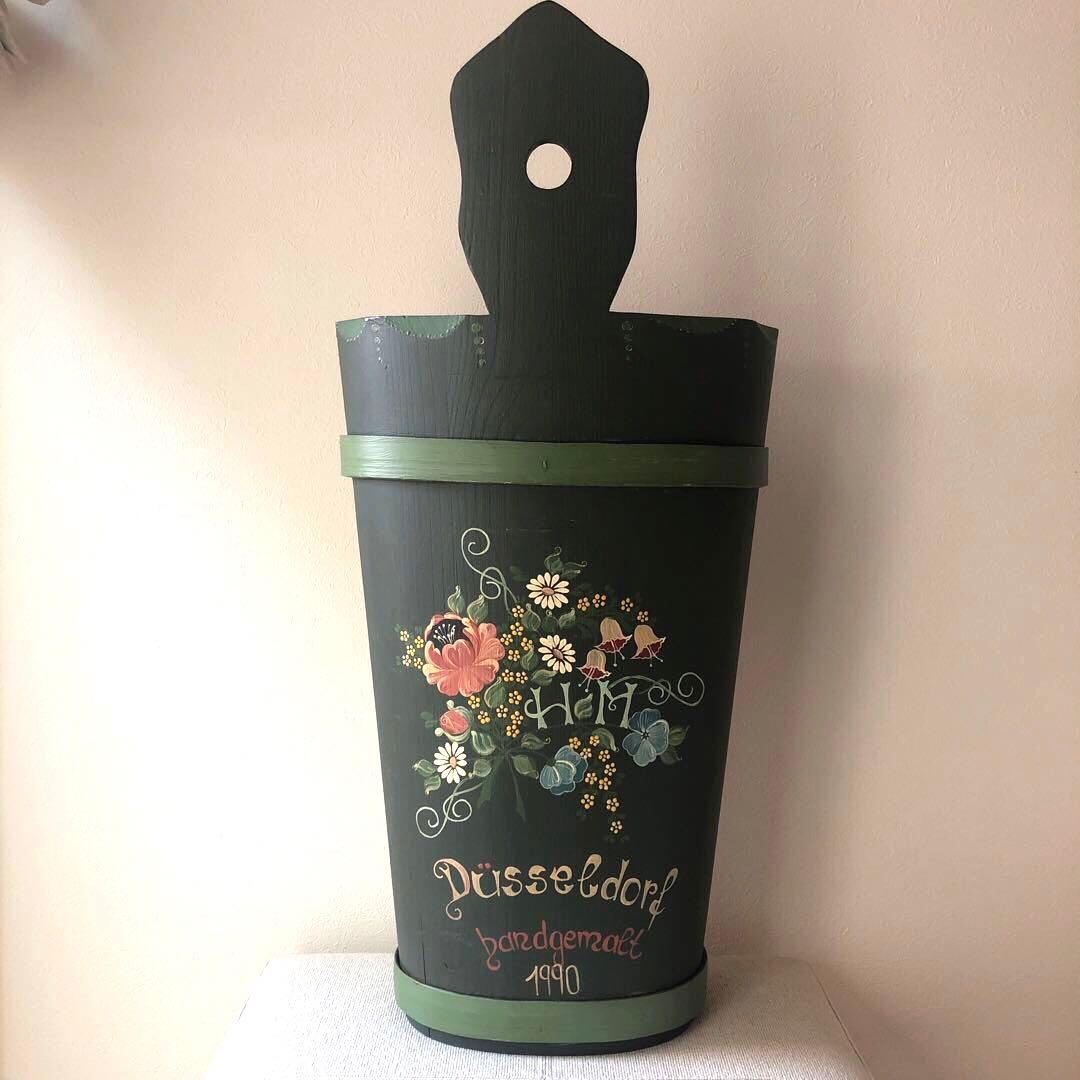 トールペイント　傘立て　ヴィンテージ