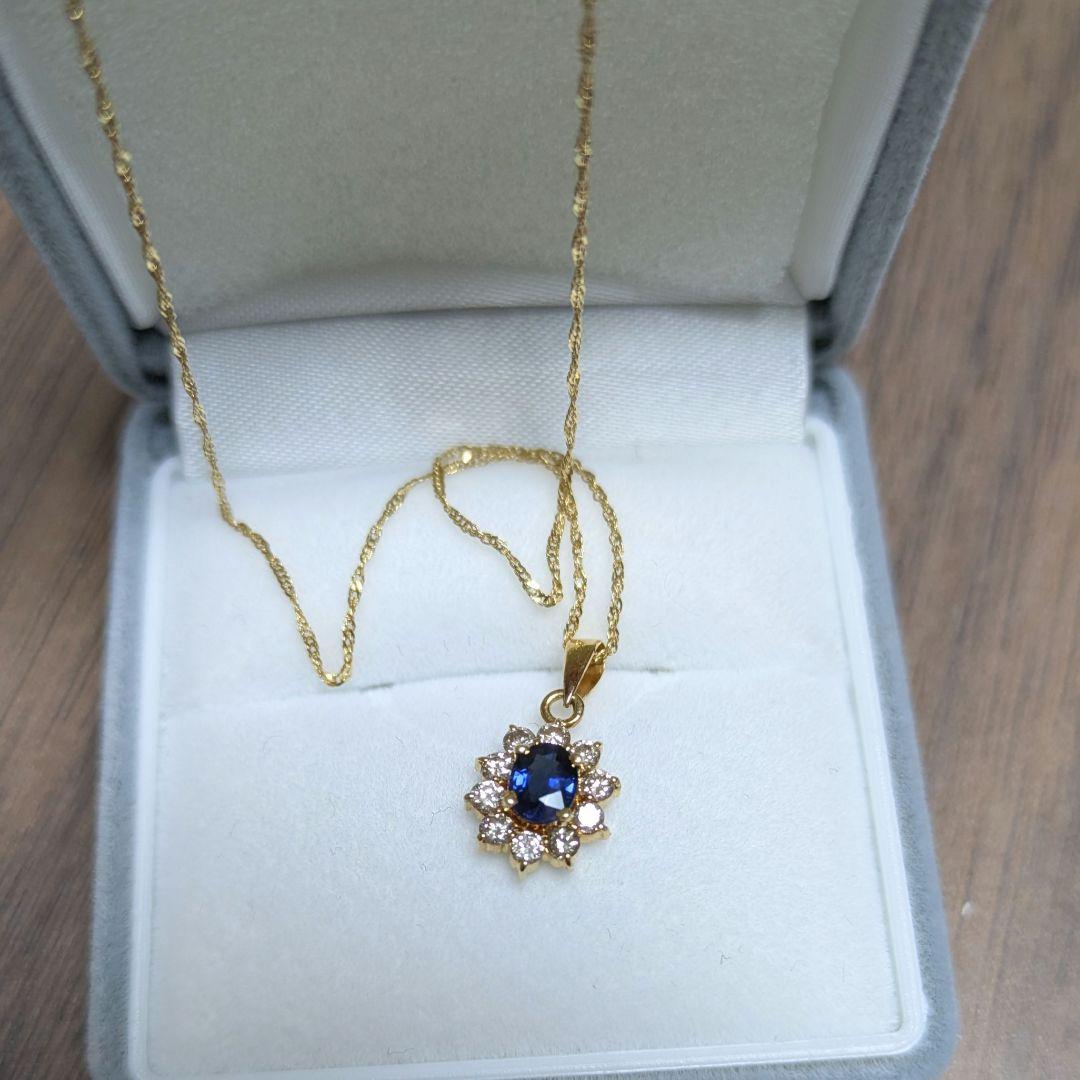 ゴールド フラワー ネックレス　k18