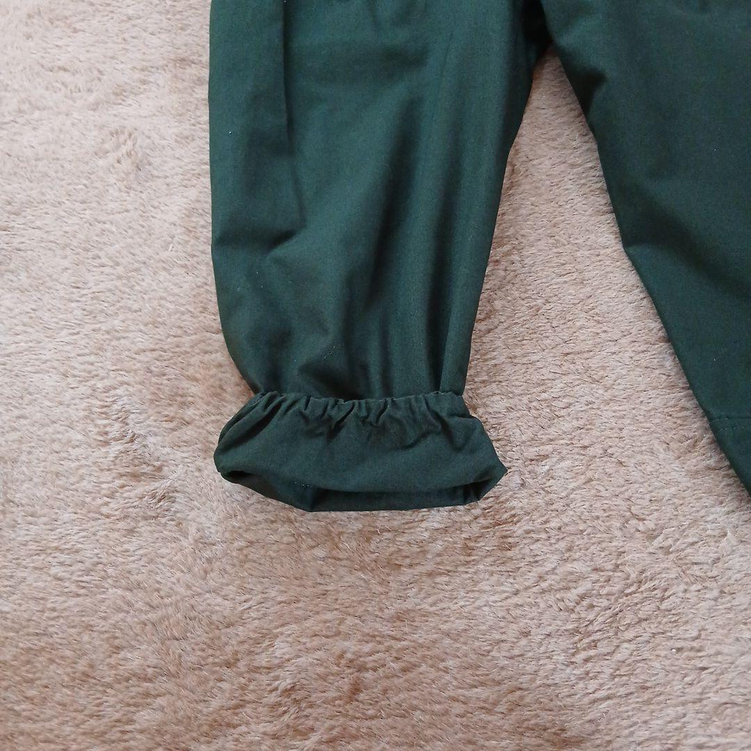 ミナペルホネン ノルミッコ ダークグリーン カーゴパンツ ウエストゴム 38