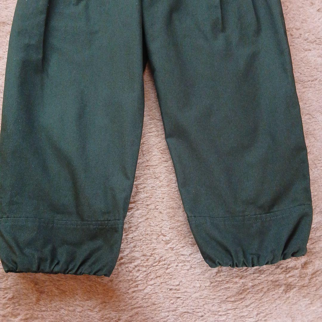 ミナペルホネン ノルミッコ ダークグリーン カーゴパンツ ウエストゴム 38